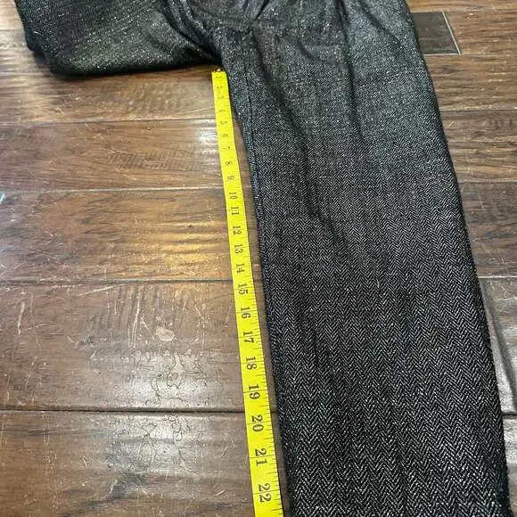 Liz Claiborne Emma Black Metallic Weave Ankle Pants Size 6 Midrise - Picture 4 of 6